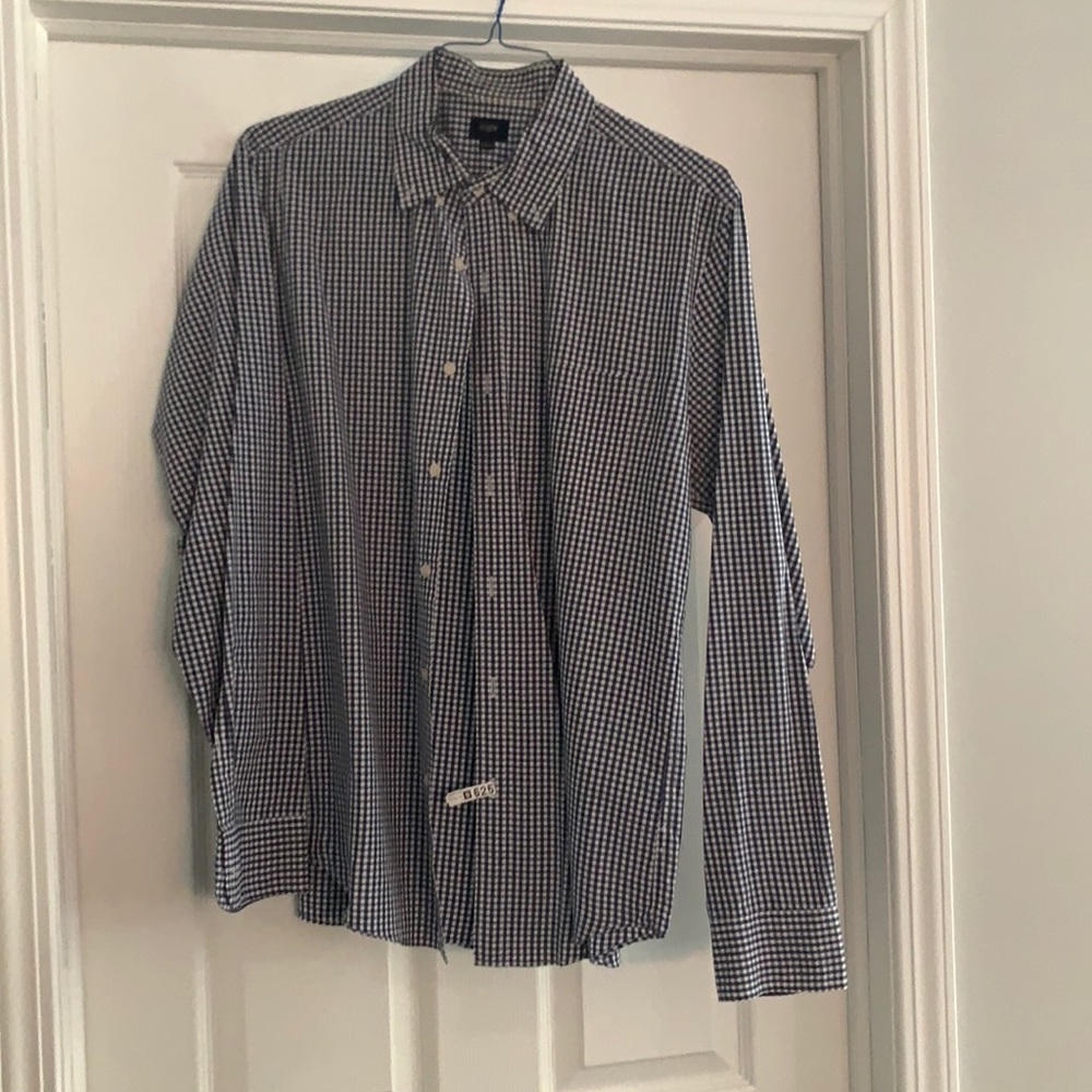 Blue Gingham J Crew Button Down
